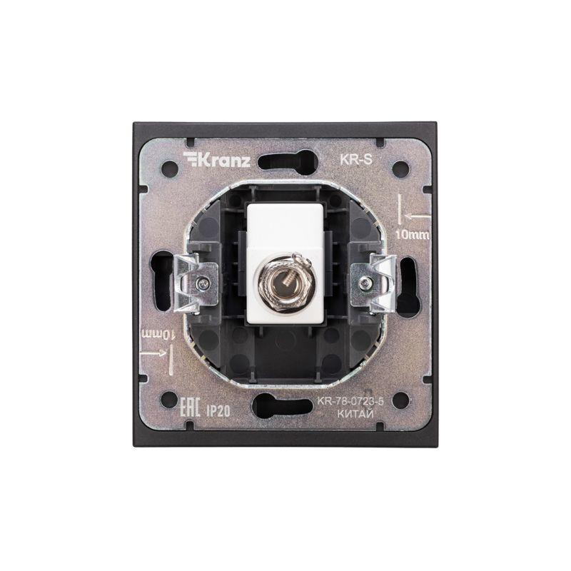 Розетка СП STRONG MIELE TV антрацит Kranz KR-78-0723-5