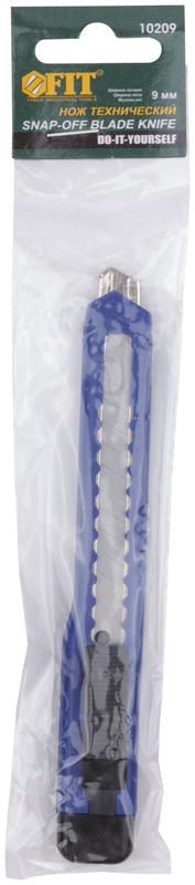 Нож технический 9мм усилен. пластик. FIT 10209