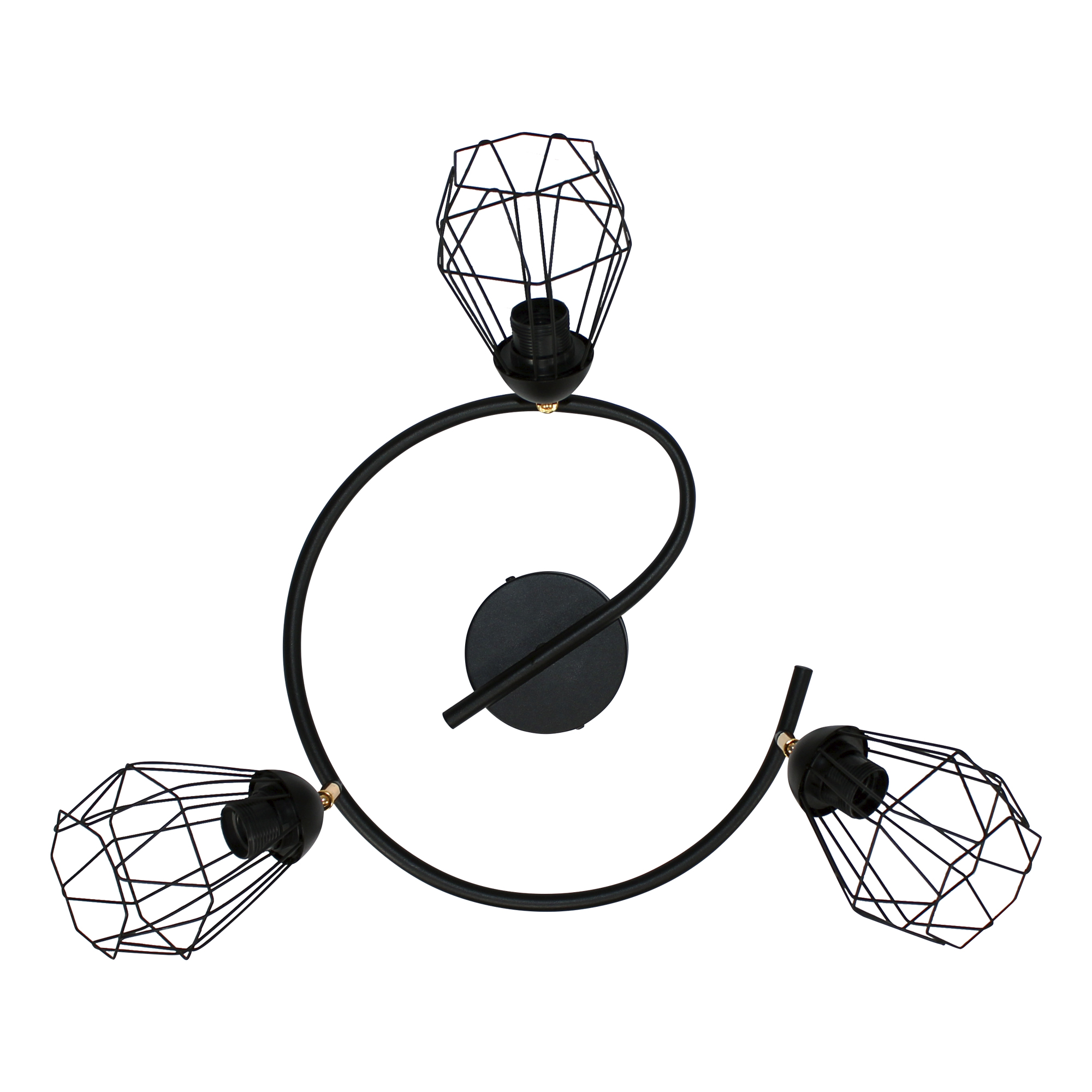 Светильник Кристаль 131 черн. муар НПБ 01-3х60-224 Е27 потолочный