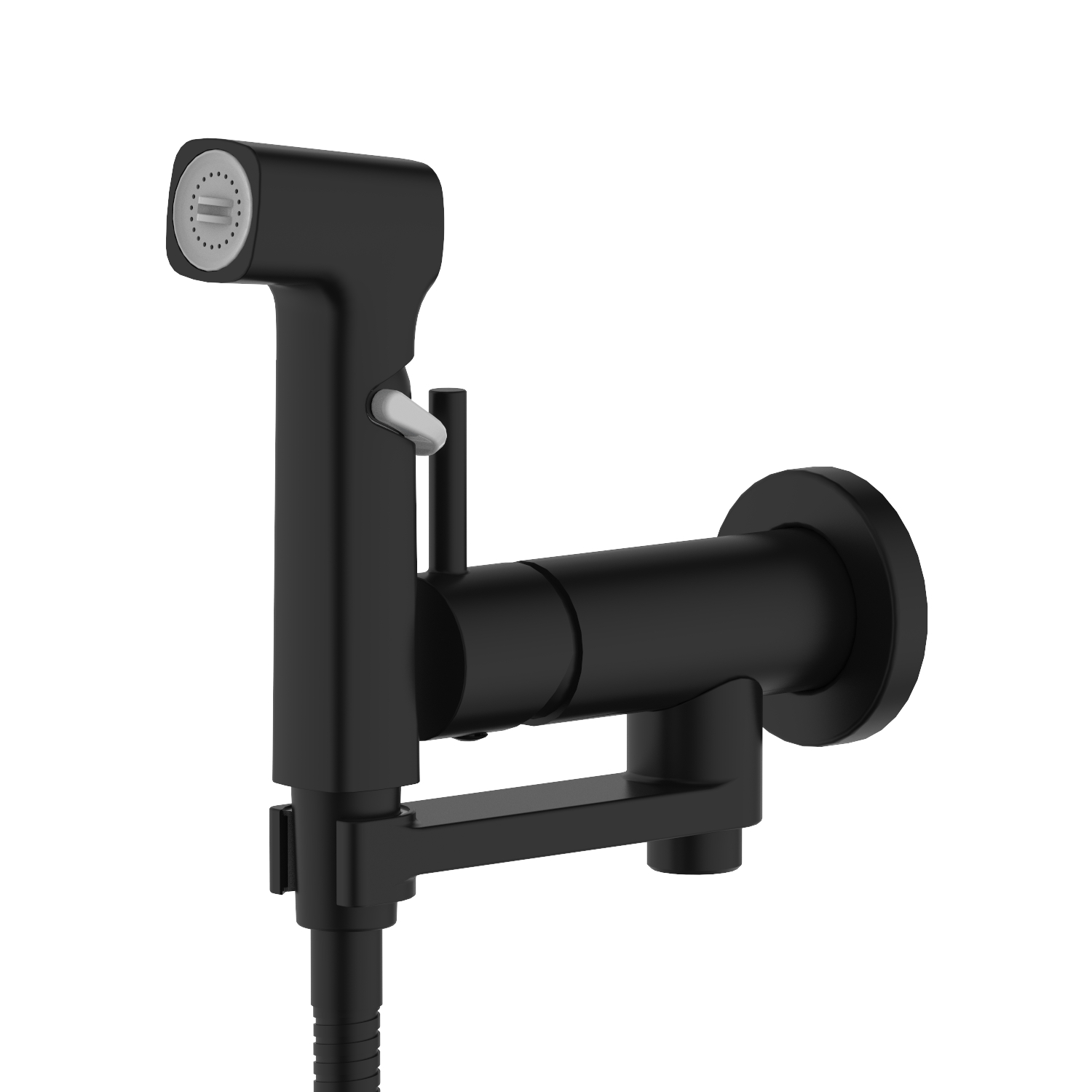 Комплект для гигиенического душа Aquatek НИКА встроенный (смеситель + гигиеническая лейка + шланг) AQ1819MB   черный матовый