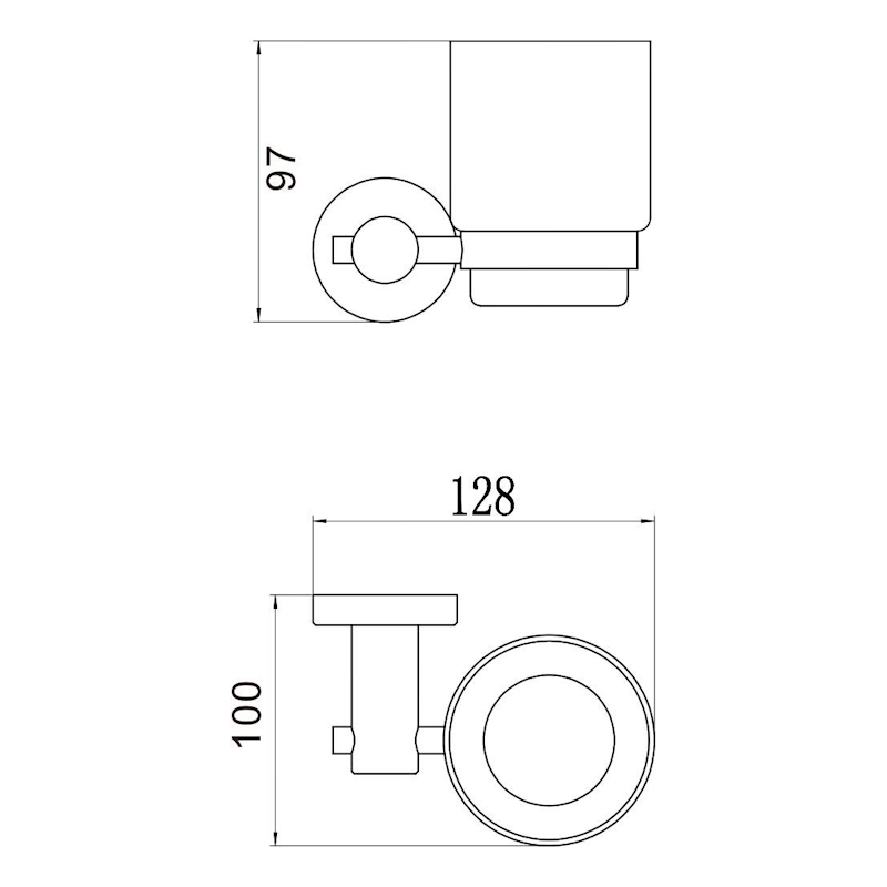 Стакан для ванной комнаты Savol S-005658Q, графит