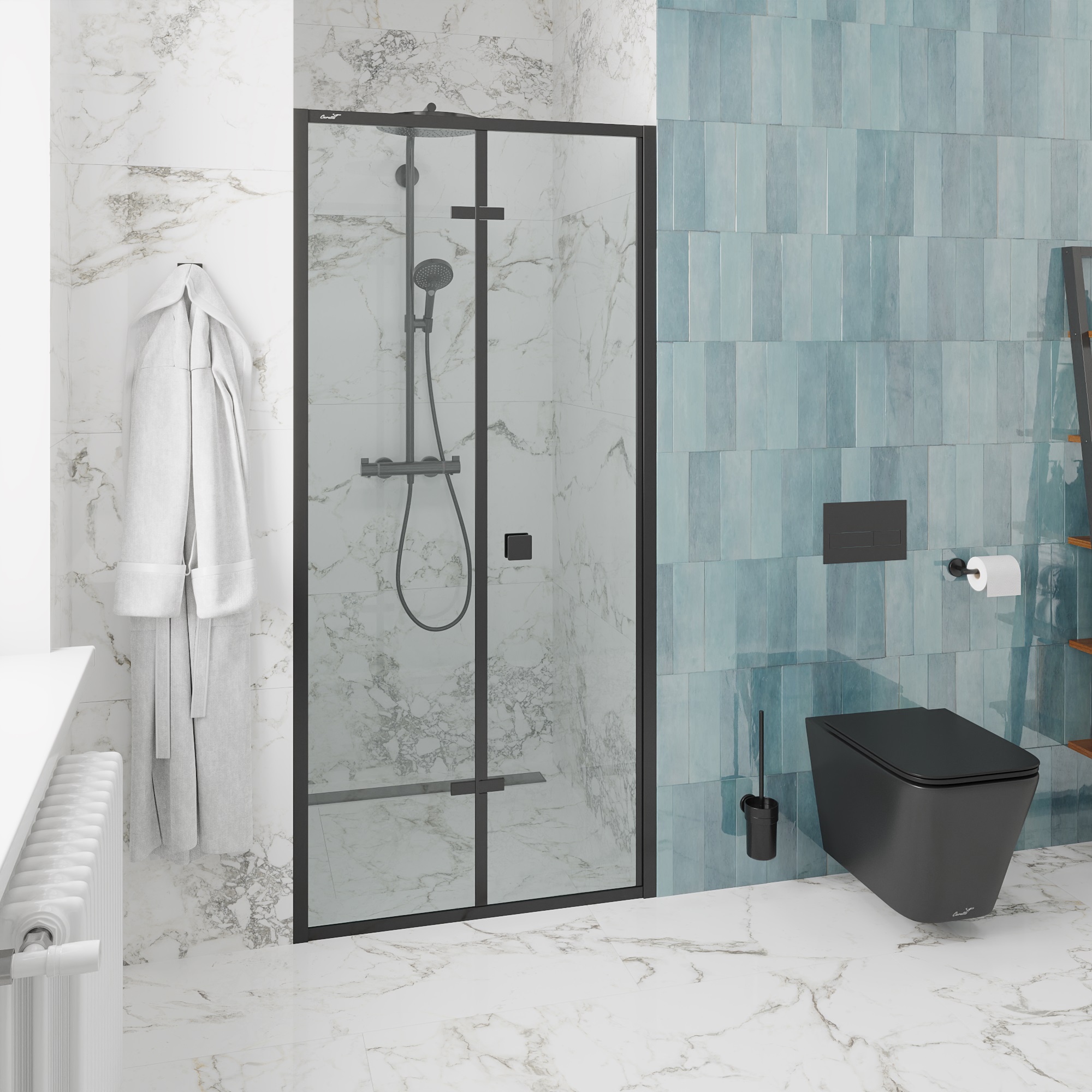 Дверь BELLA D81B душевая в нишу Ceruttispa (80х195)