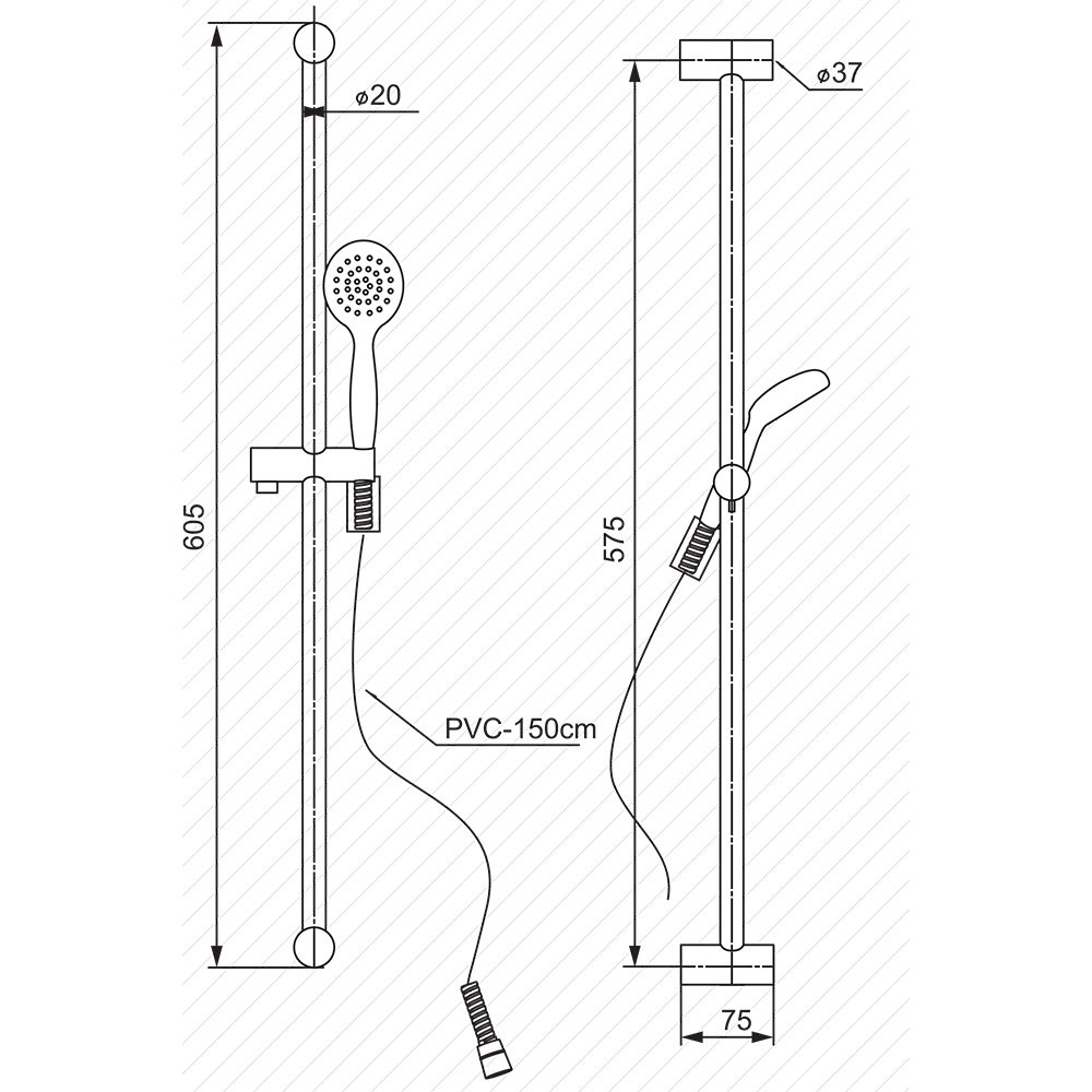 Душевой гарнитур Paini Modena MDCR121