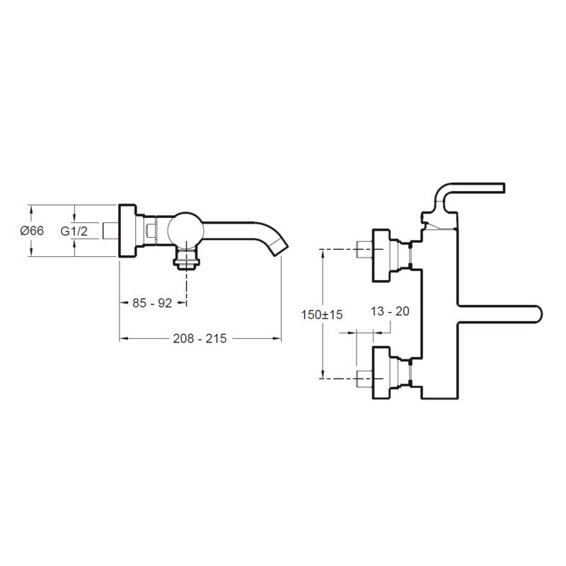 Смеситель Jacob Delafon Purist E14589-4A-CP для ванны