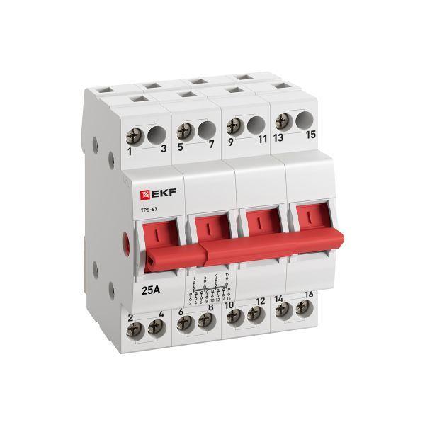 Переключатель трехпозиционный ТПС-63 4P 25А PROxima EKF TPS425