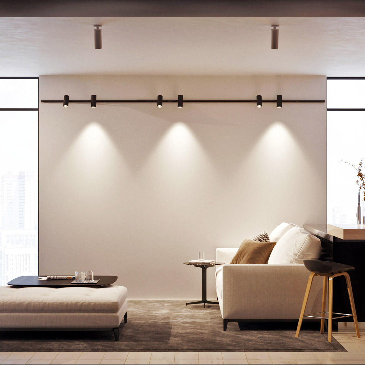 Светильник подвесной SP-POLO-R85-2-15W Day White 40deg (White, White Ring) (ARL, IP20 Металл, 3 года)