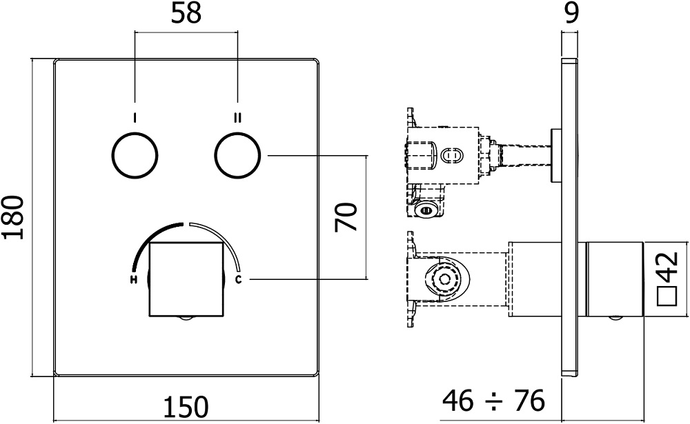 Смеситель для душа Paffoni Compact Box CPM518BO