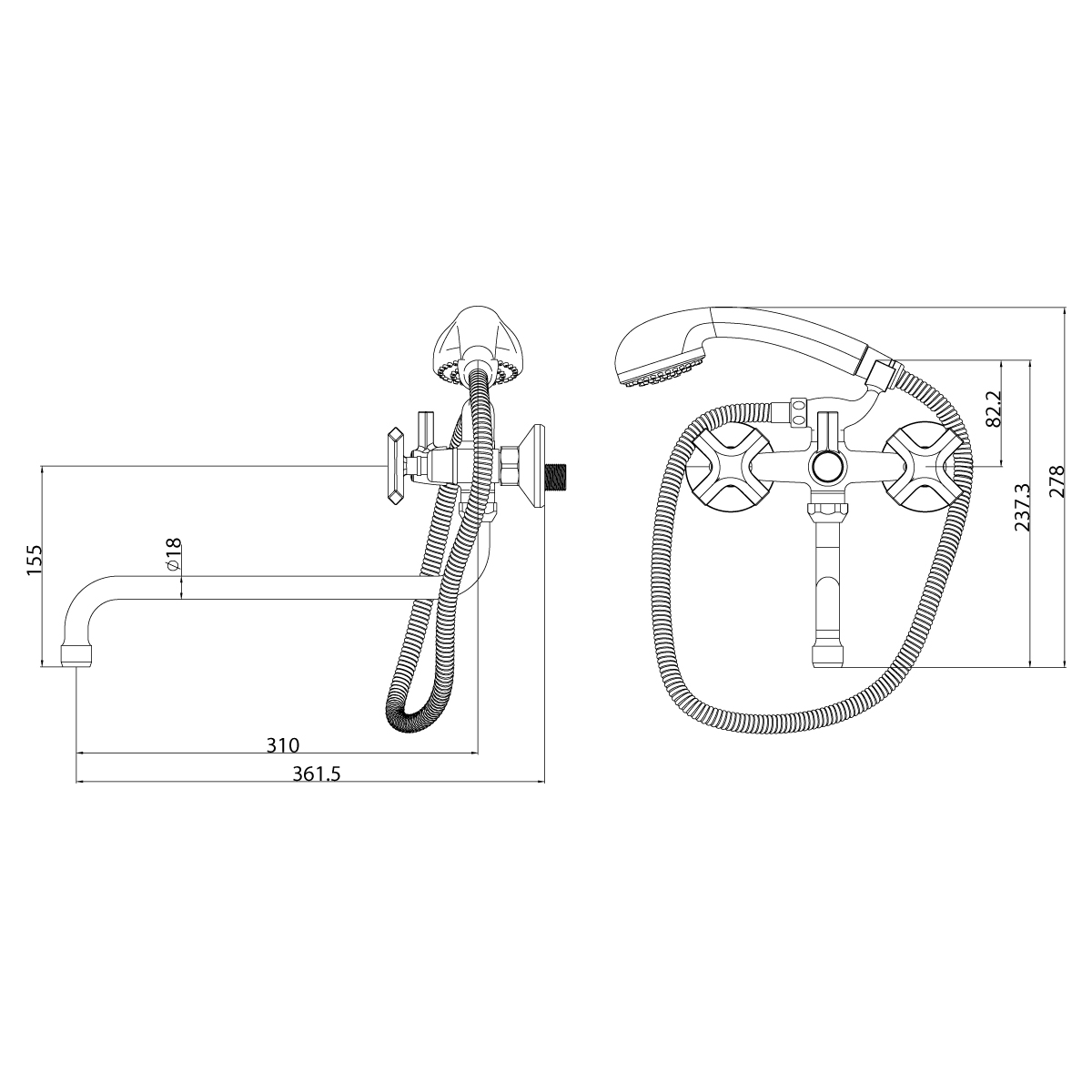 Смеситель для ванны Lemark Promotion (LM6051C)