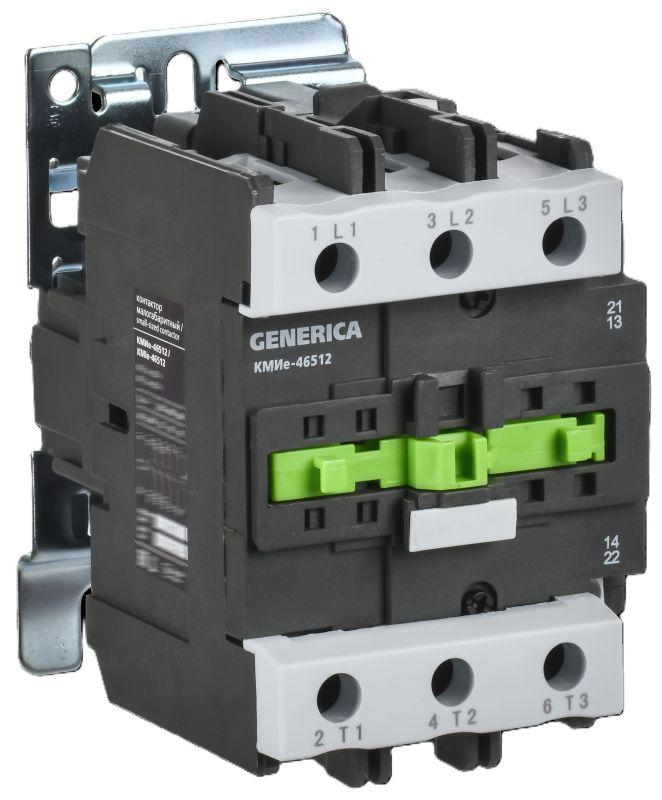Контактор КМИе-46512 65А 230В/АС3 1НО 1НЗ GENERICA KKME41-065-230-11