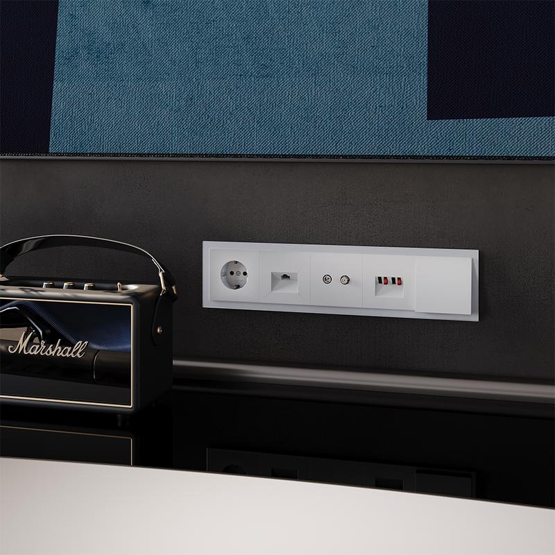 Рамка 5-м S70 стеклян. бел. матов. Voltum VLS110502