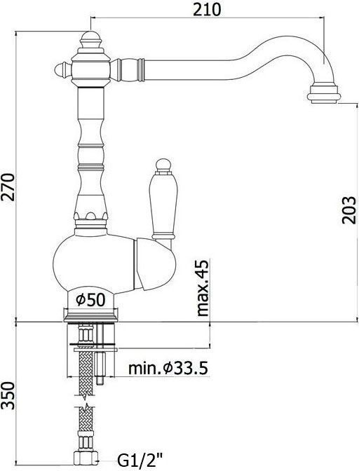 Смеситель для кухни Paffoni Melissa FME181CR