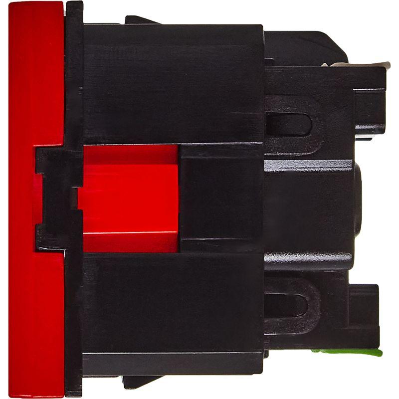 Розетка 2мод. 16А 250В 90град. с заземл. защ. шторки безвинт. зажимы красн. ИЭК Leg 4525055