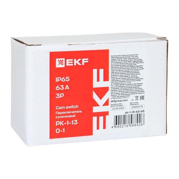 Переключатель кулачковый ПК-1-13 3п 63А "0-1" IP65 EKF pk-1-13-63-65