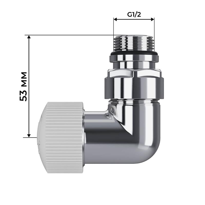 Набор термостатический трехосевой Design Pro 15мм М30х1.5 хром Royal Thermo НС-1646646