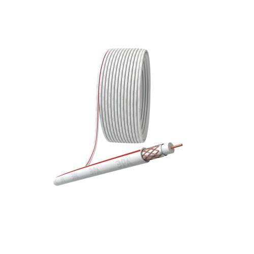 Кабель коаксиальный SAT 50м 75 Ом Cu/(оплетка Cu 75%) PVC бел. (уп.10м) Эра Б0044618