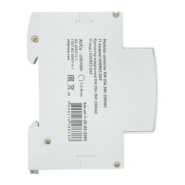 Контактор модульный КМ 25А 2NC 230В AC (1 мод.) AVERES EKF km-av-1-25-02-230V