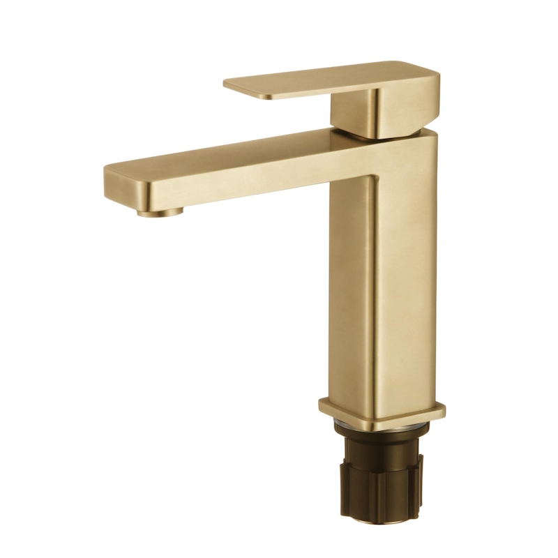 Смеситель для раковины Fmark FS8701C, матовое золото