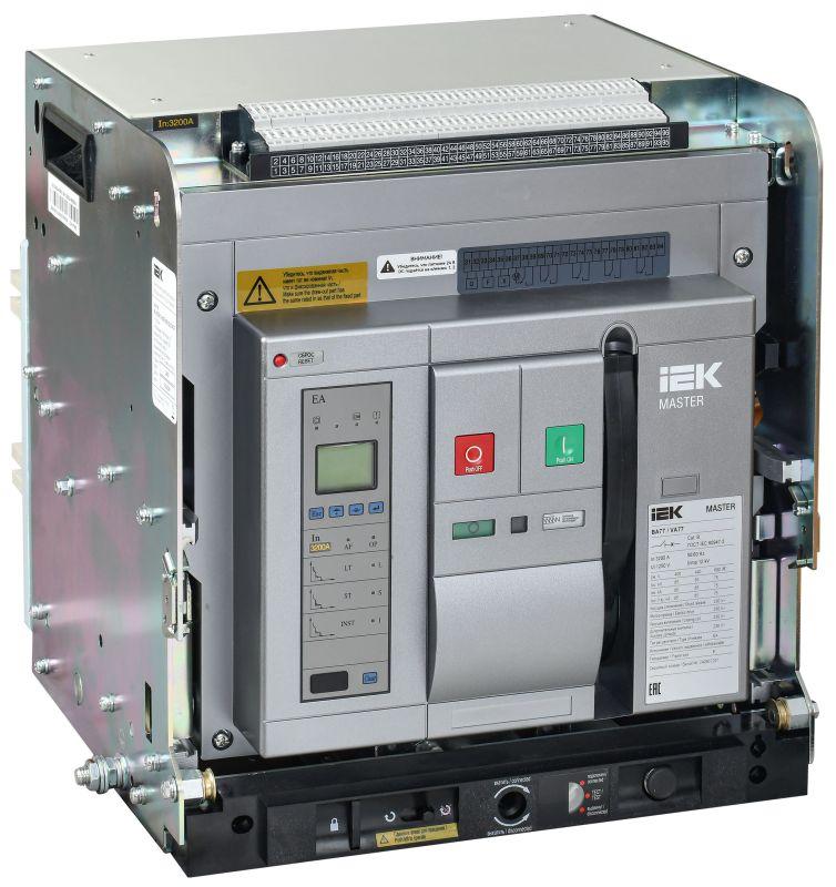 Выключатель автоматический воздушный 3п AC ВА77 W3P E 85кА 3200А EA выдвижн. с компл. аксессур. MASTER IEK MI-ACB10-3WE-085-3200-ACF