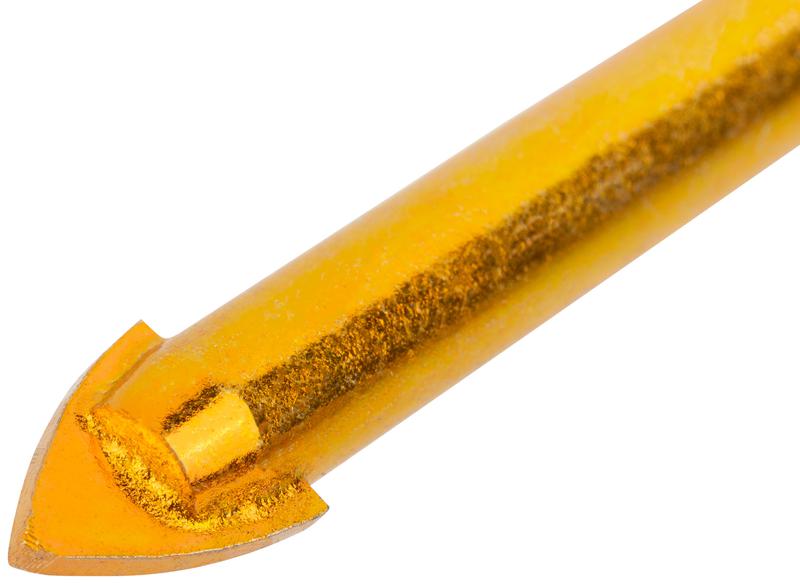 Сверло универсальное по кафелю стеклу керамограниту бетону кирпичу 10х80мм шестигранный U-хвостовик под биту КУРС 35186