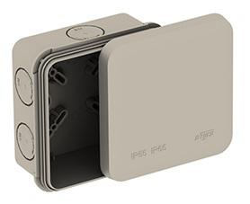 Коробка распределительная ОП 85х85х45мм двухкомпонентн. 8 вводов IP65 сер. Ruvinil 67240