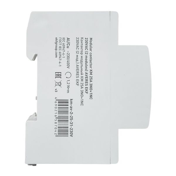 Контактор модульный КМ 25А 3NO+1NC 230В AC (2 мод.) AVERES EKF km-av-2-25-31-230V