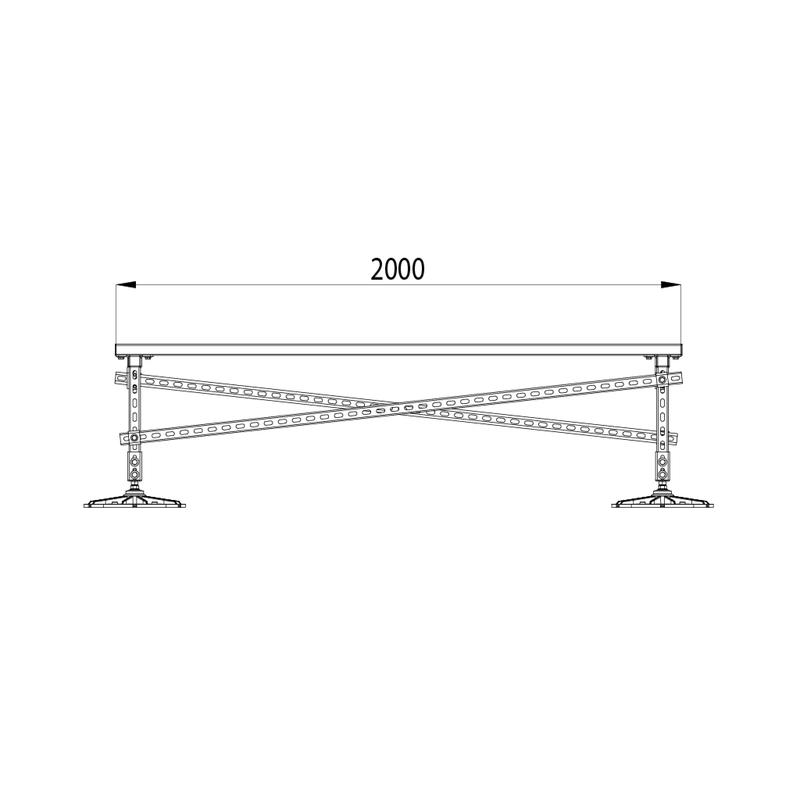Конструкция опорная для установки оборудования TECHNORAPTOR FOOT 1200х2000 тип 1 HD КМ TR0219