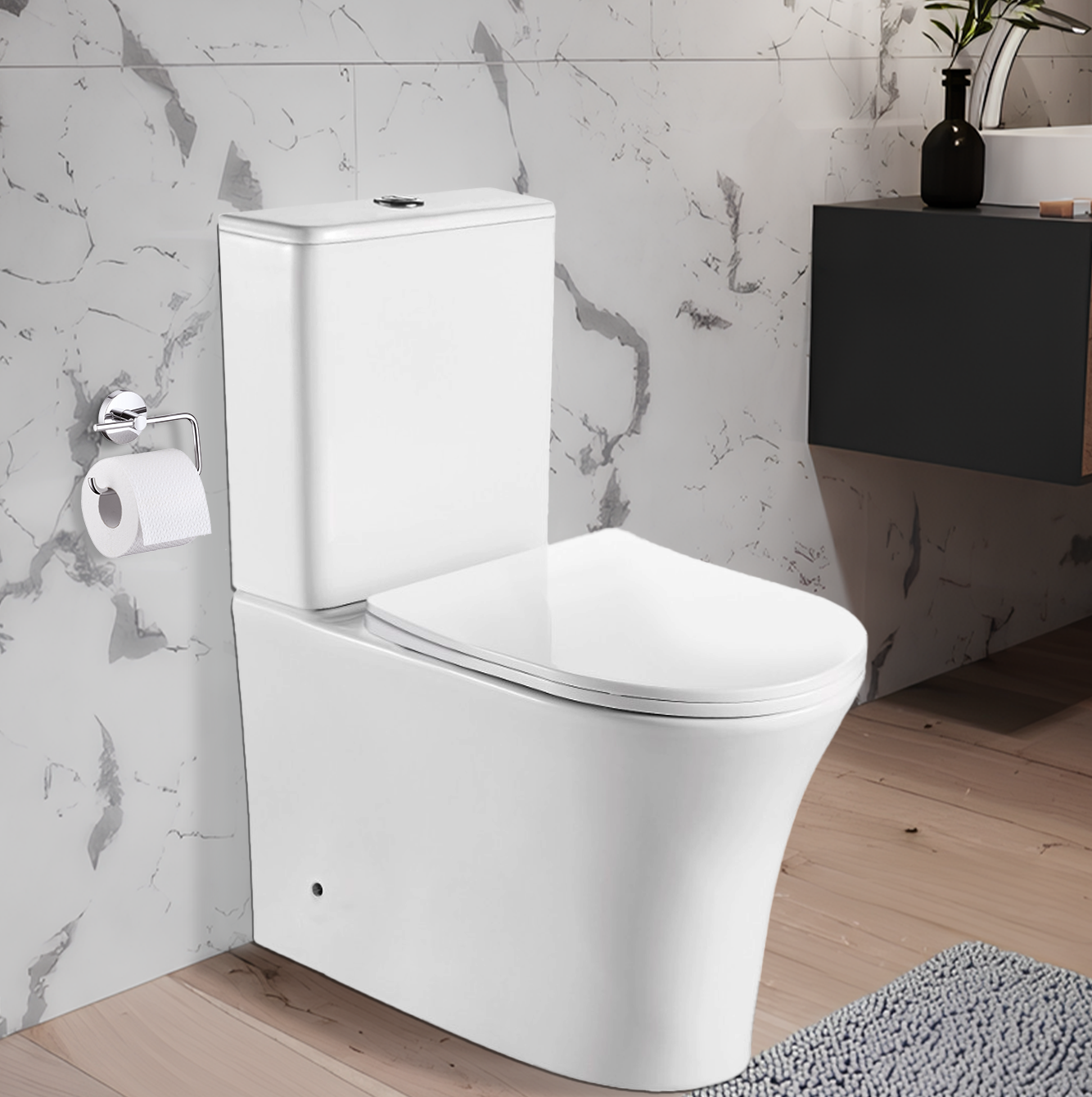 Унитаз ADIGE напольный безободковый Ceruttispa CT7836 (620х365х820)