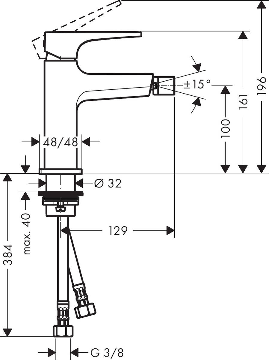 Смеситель Hansgrohe Metropol 32520000 для биде