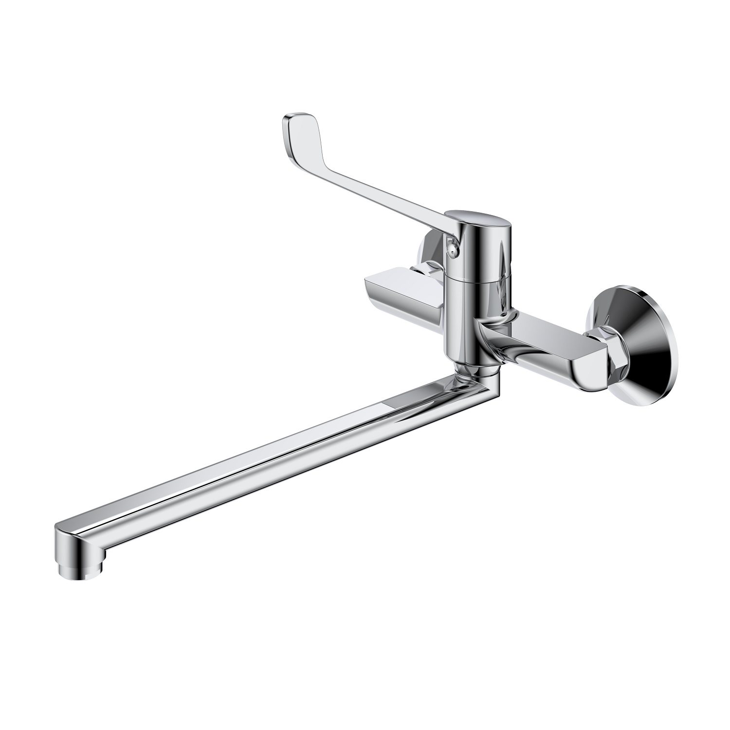 Смеситель для раковины с хирургической ручкой  Splenka S08.21, хром