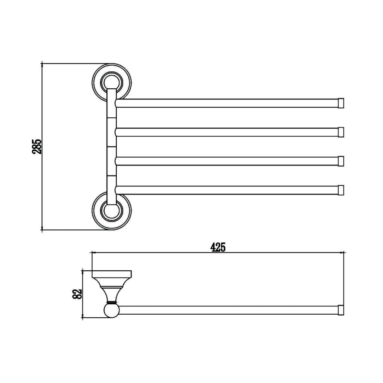 Полотенцедержатель Savol S-06804B, золото