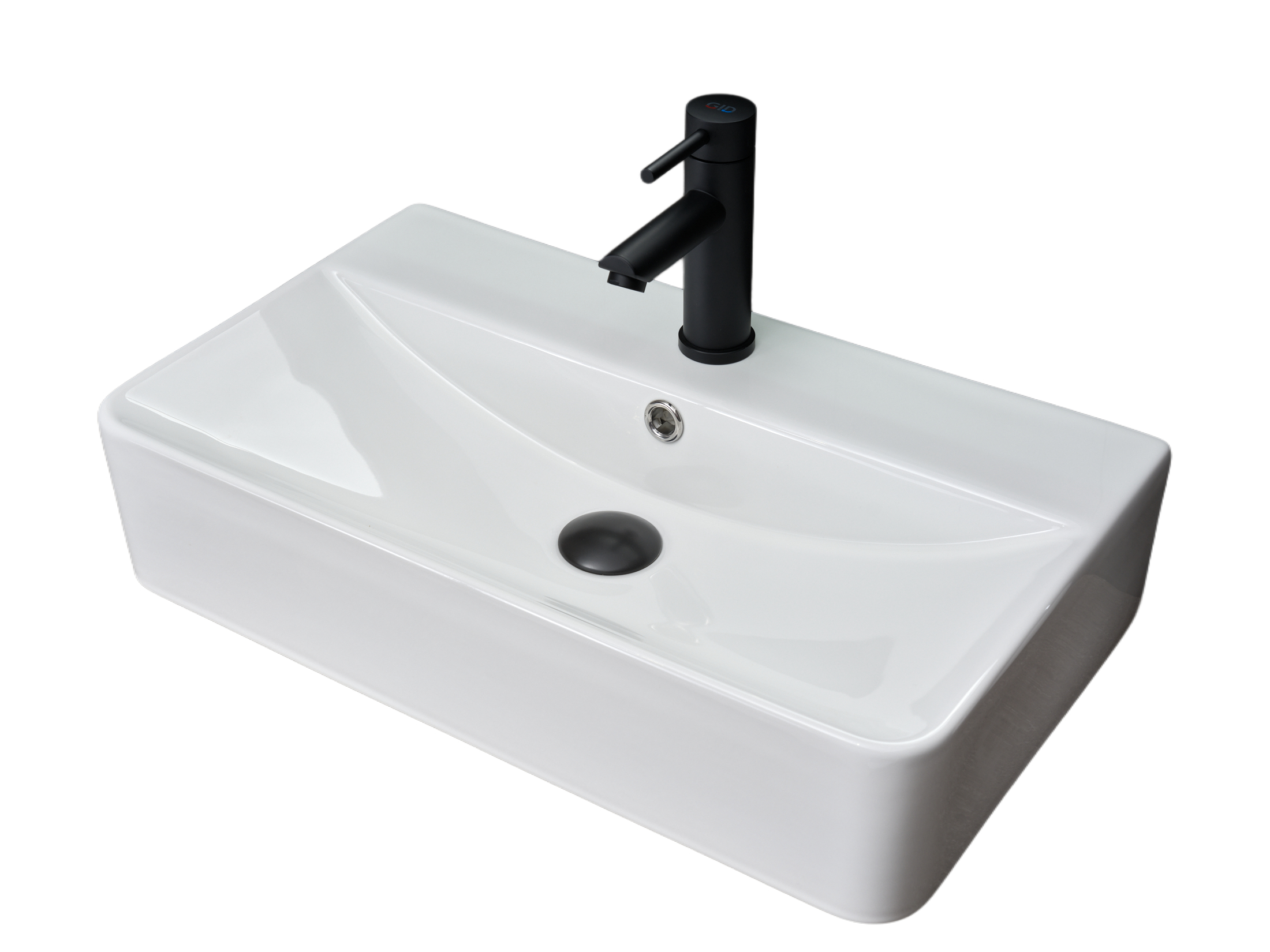 Раковина Gid N1344 51226 накладная белая 61x35.5x14