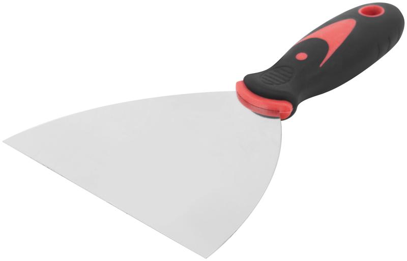 Шпатель 5дюйм (125мм) прорезиненная ручка нерж. сталь КУРС 06707