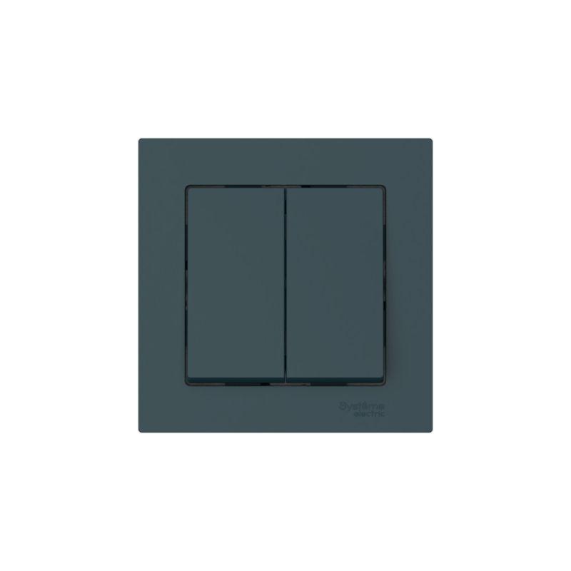 Выключатель 2-кл. AtlasDesign (сх. 6) 10AX быстрозажим. клем. в сборе изумруд SE ATN000852S