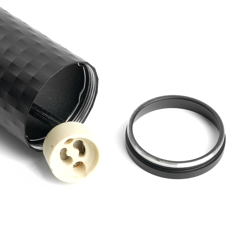 Светильник ДСО GU10 без лампы на подвесе черный