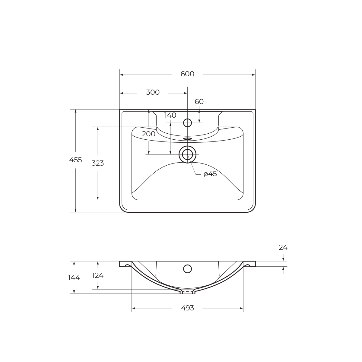 Раковина из литьевого мрамора BelBagno BB600/455-LV-MR-ALR