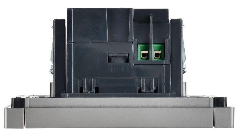 Розетка USB A+C 3.1А FORTE&PIANO FP550 сталь IEK FP-U22-D31-K46