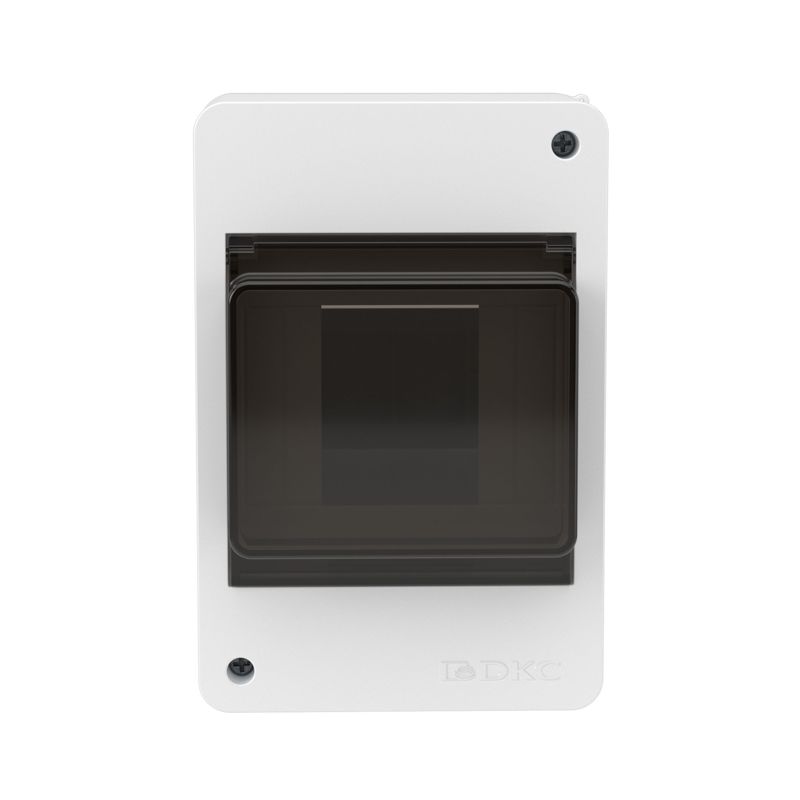 Щиток настенный 4мод. с тонированной дверцей бел. DKC F04W0WD