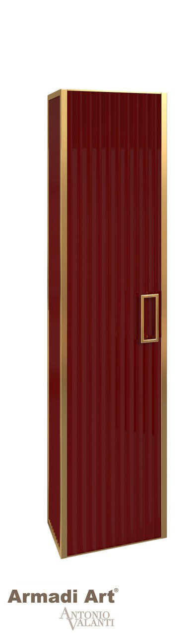 Пенал MONACO бордо глянец + золото без ножек