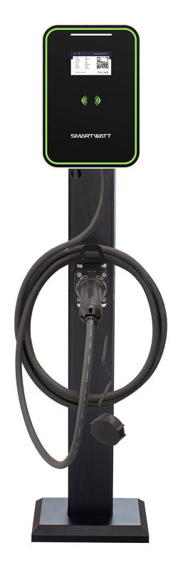 Станция зарядная для электромобилей EVC 22кВт 3ф 380В 32А переменный ток кабель 5м TPU Type2 IP55 бытовая SmartWatt 4512020470003