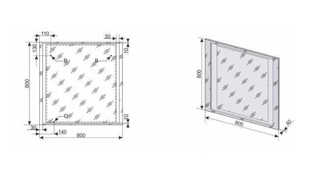 Зеркало "Прованс 80" с подсветкой
