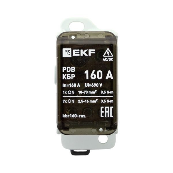 Блок распределительный клеммный КБР 160A EKF kbr160-rus