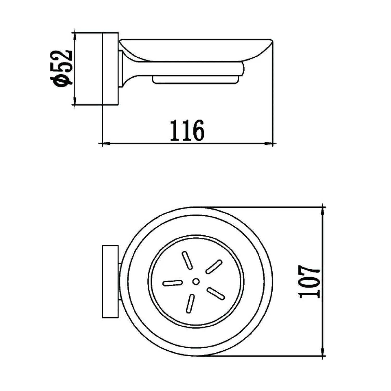 Мыльница Savol S-008759, хром