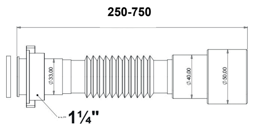 Гофра Bettoserb для раковины/мойки 1 1/4" - 40/50мм