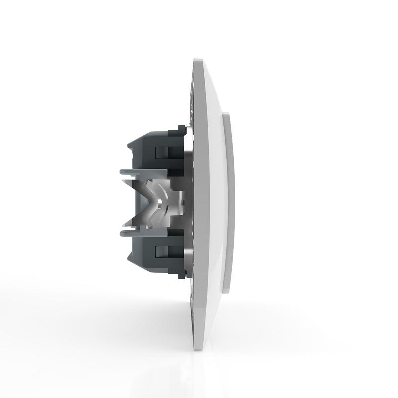 Выключатель 2-кл. СП AVA 10А IP20 с индикатором в сборе бел. TOKOV LIGHT TKL-AV-V2IF-C01