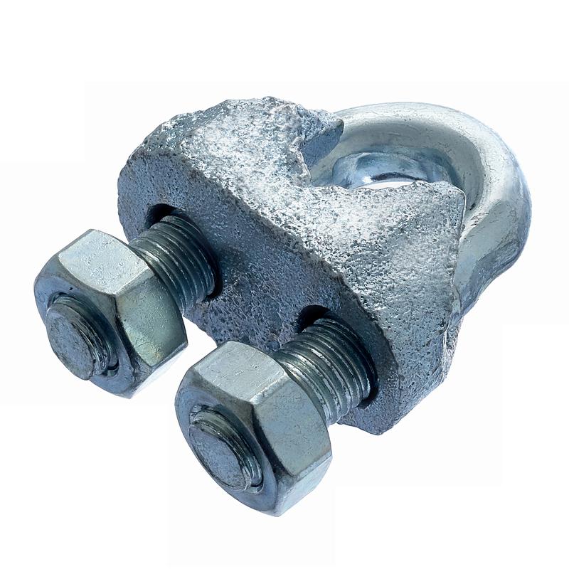 Зажим троса 8мм DIN 741 перфорир. подвес (уп.2шт) СТРОЙМЕТИЗ UTORM4010042