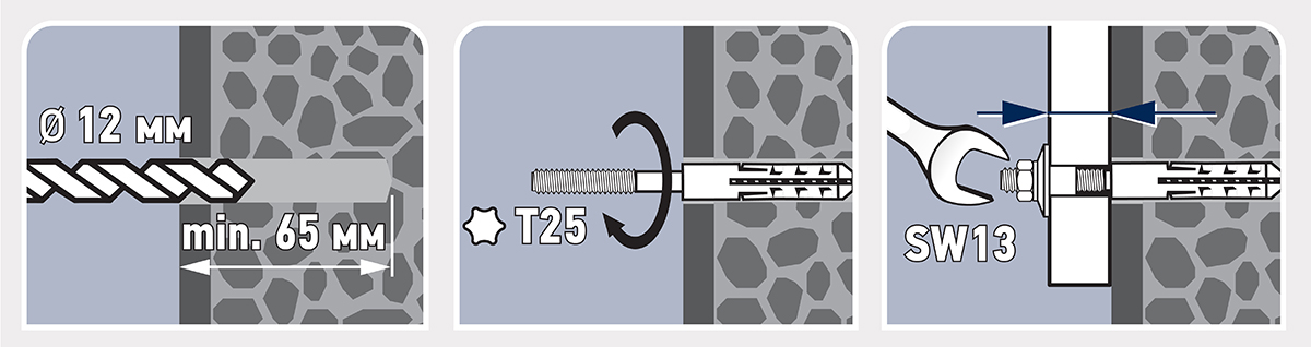 Комплект крепления для раковины PWR 70. блистер