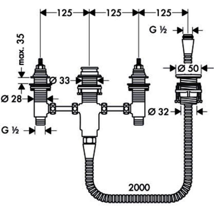 Скрытая часть Hansgrohe 13244180