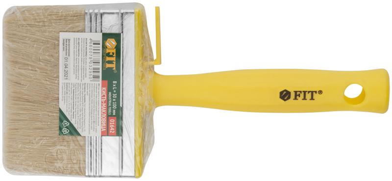 Макловица натуральная светлая щетина пластиковый корпус полая ручка "мини" 30х100мм FIT 01642