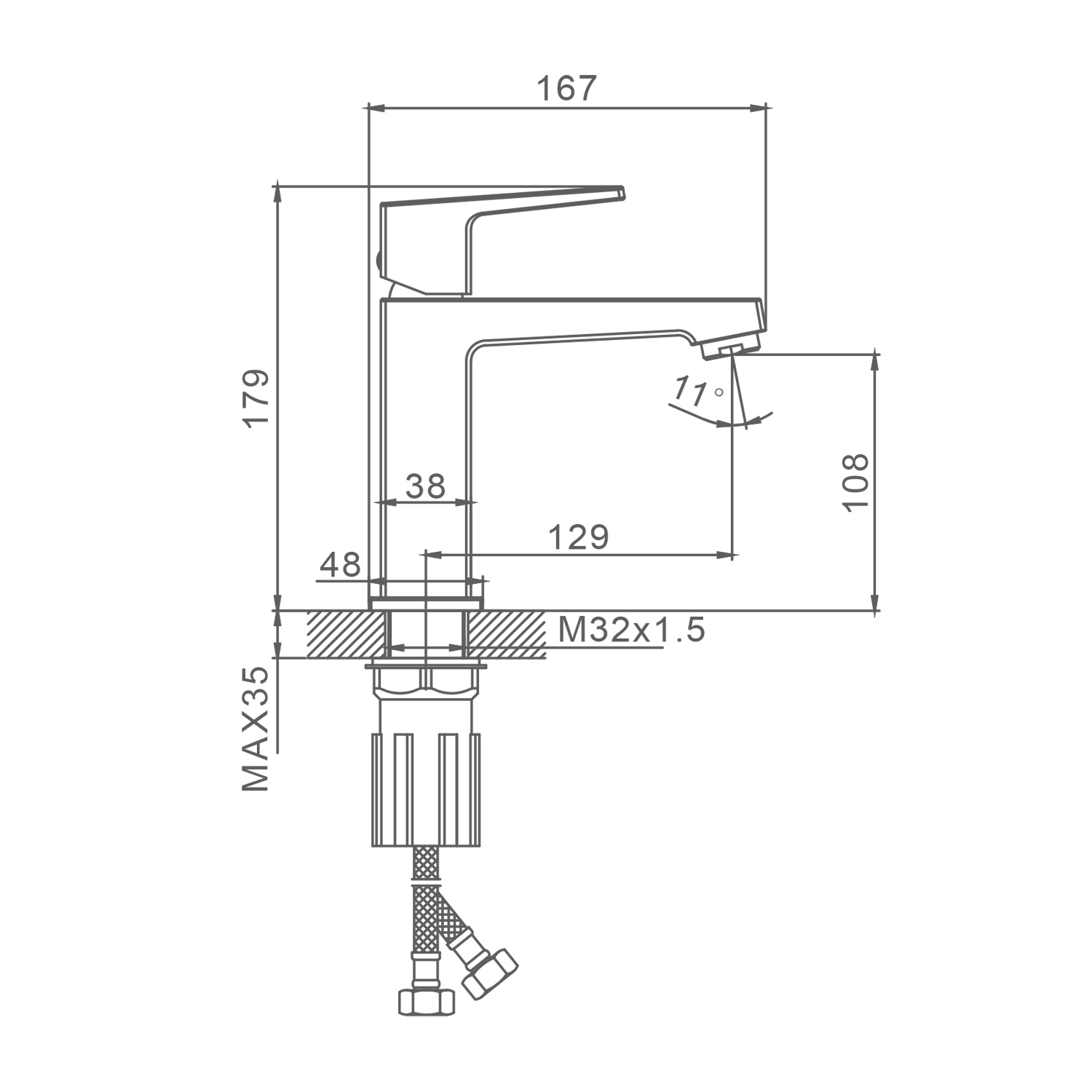 Смеситель для раковины Splenka S01.10.06, черный