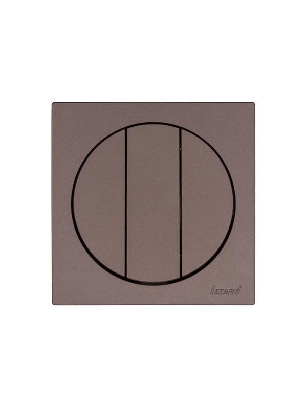 Выключатель 3-кл. СП OSEN механизм шоколад LEZARD 743-7388-109
